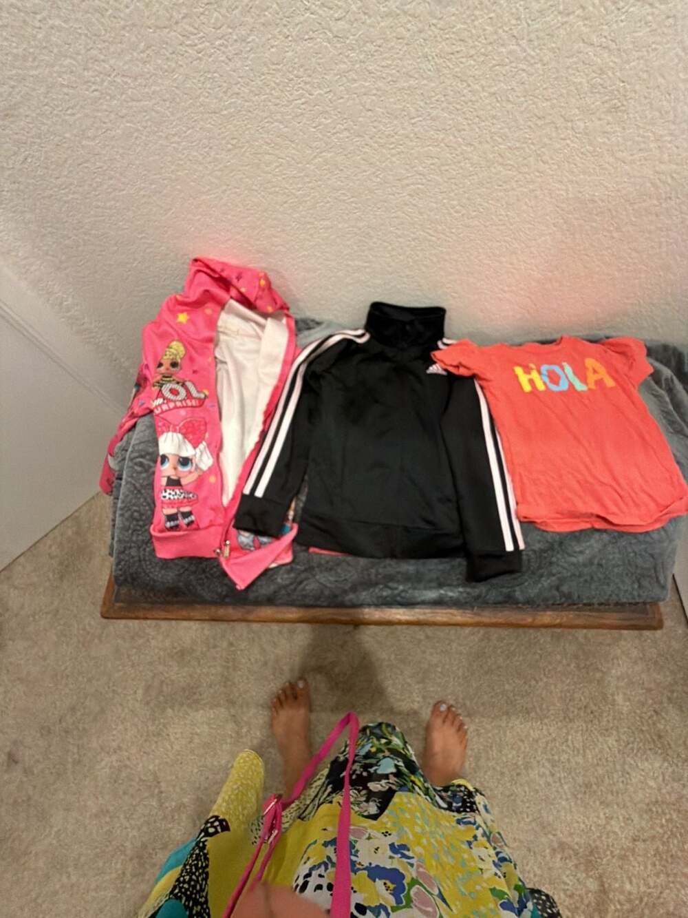 Girls 3-Piece Clothing Bundle: LOL Surprise Hoodie, Adidas Track Jacket, and The